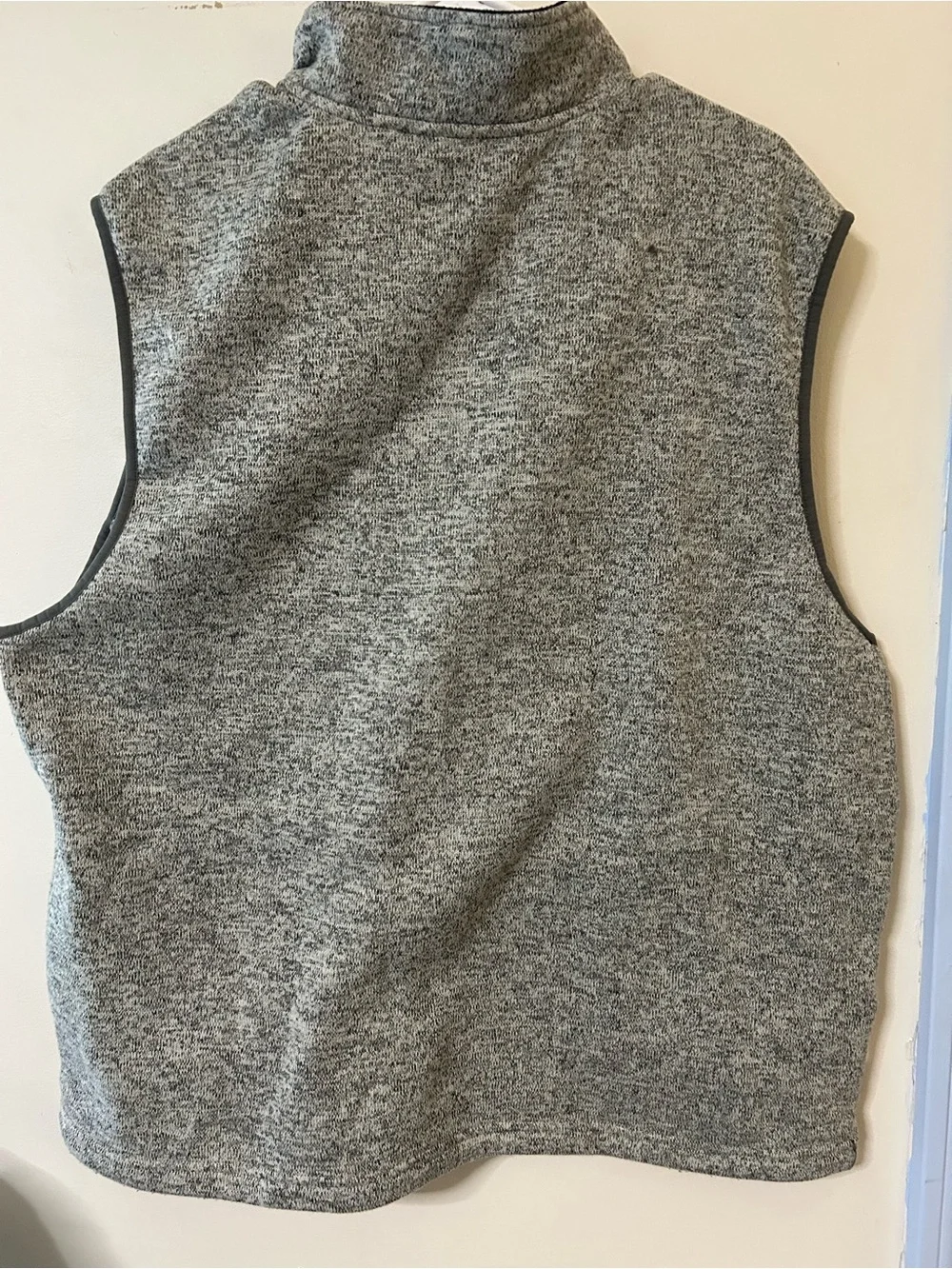 Izod Men's Heather Gray Fleece Vest with Full Zip